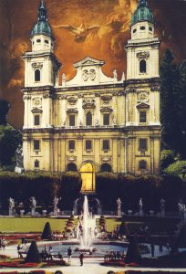 Postkartencollage Serie Salzburg von Petra Moiser